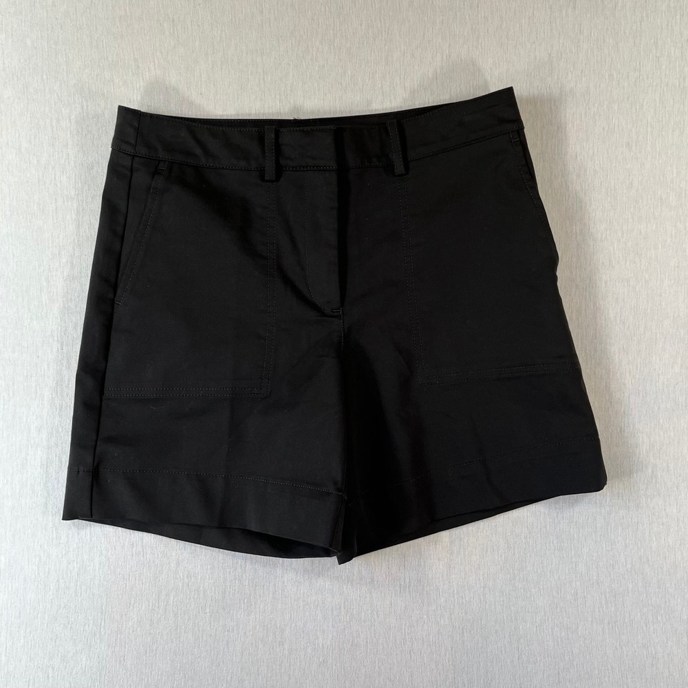 Chicos Shorts 0R US4R Black Utility Patch Pocket 6.5" Inseam 570409573